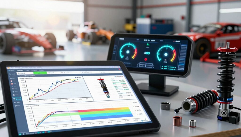 Data logging and telemetry screen for race suspension setup analysis Data logging and telemetry screen for race suspension setup analysis